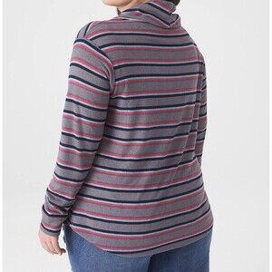 Lane Bryant Striped Top Cowl Neck Long‎ Sleeve Plus Size 14/16 NWOT
